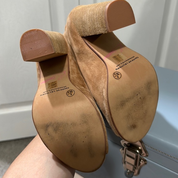 Chinese Laundry Kristin Cavallari Laurel Suede Peep Toe Booties - Picture 9 of 12